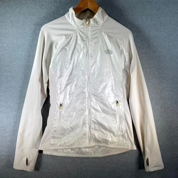 The North Face Primaloft Flight Series Jacket Women XL White Thumb Hole Full Zip - Picture 1 of 15